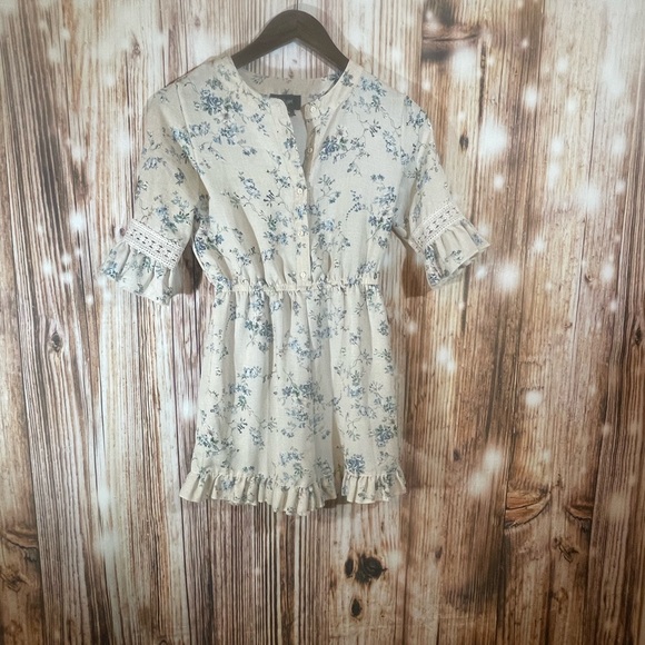 I.N Girl Floral Short Romper Size 10 100% Polyester EUC - Picture 2 of 6